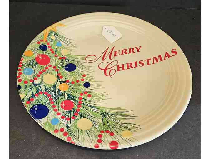 Fiestaware Ivory Christmas Chop Plate