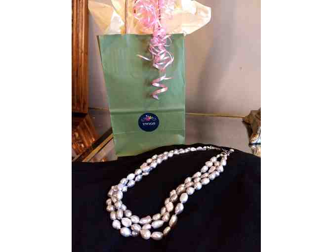 Triple Strand Fresh Water Pearl Necklace