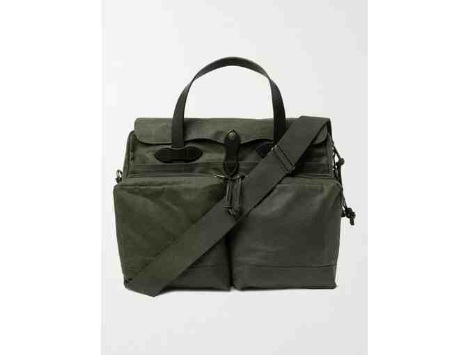 DARK GREEN FILSON BRIEFCASE COMPUTER BAG BY BROOKS BROS