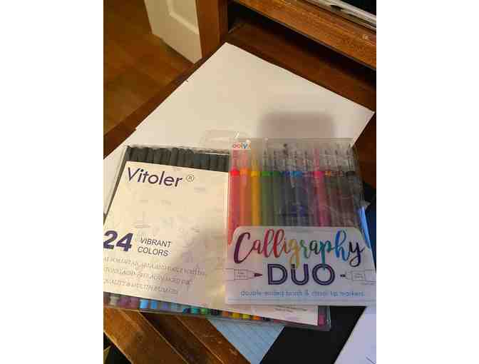 ARE YOU A DOODLER? THIS IS A FUN LOT OF CALLIGRAPHY MATERIALS - SEE DESCRIPTION - Photo 2