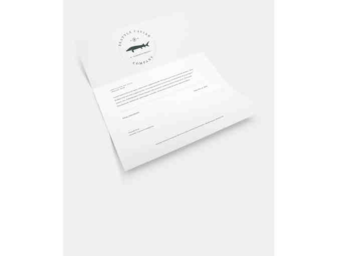 Seattle Caviar Co. -$60 Gift Certificate