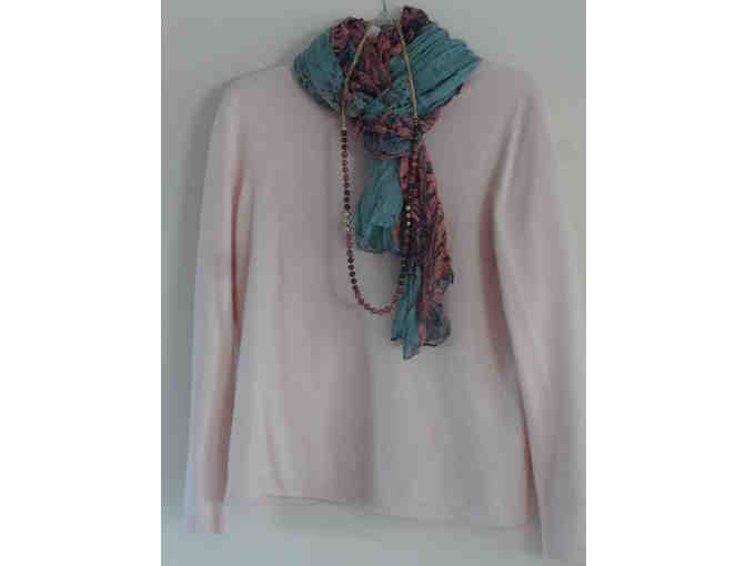 Rose Scarf and Necklace