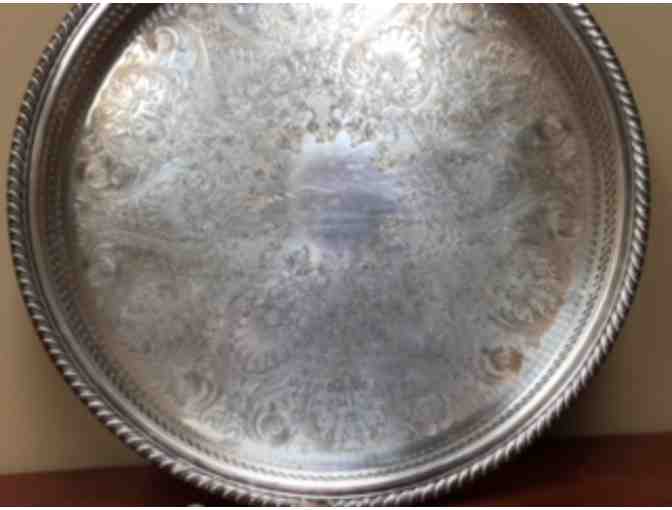 Wm. Rogers Metal Tray #672 stamped on bottom