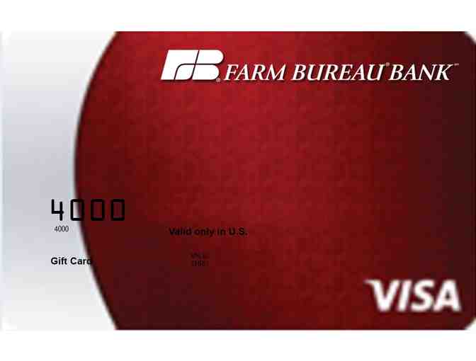 $100 Farm Bureau Bank Visa Gift Card