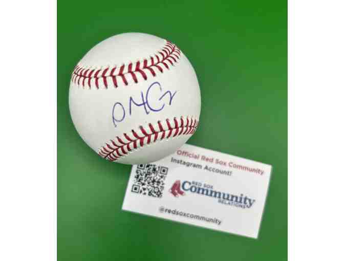 Boston Red Sox Alex Cora Autographed Baseball with Display Case
