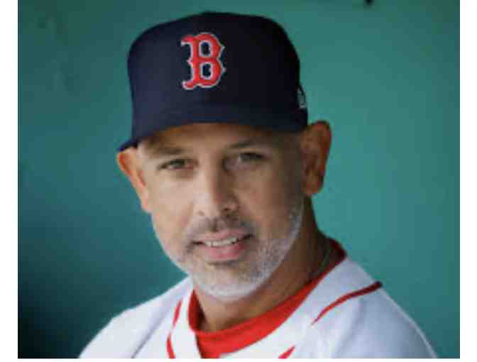 Boston Red Sox Alex Cora Autographed Baseball with Display Case