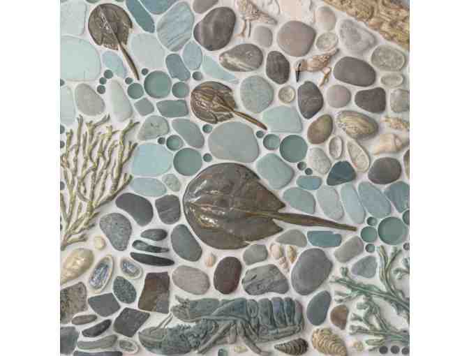 'Crabby New Englander' Framed Tile Mosaic Mural