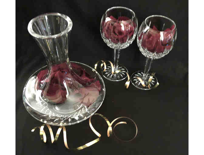 Waterford Lismore Wine Decanter & Goblets plus (2) $50 Brunos Liquors Giftcards
