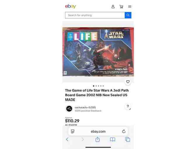 GAME: 2002 Star Wars (Vintage, Out-of-Print 'Game of Life' Board Game)