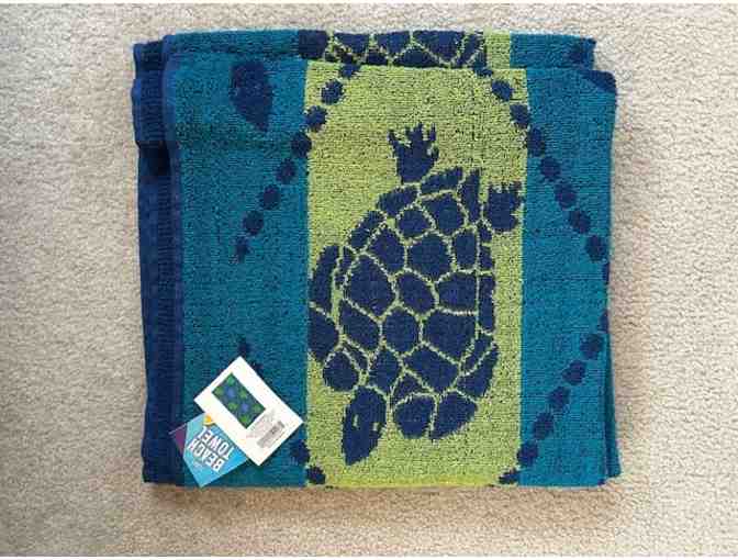Turtle BEACH TOWEL - Cute, Large Size (72'x36')
