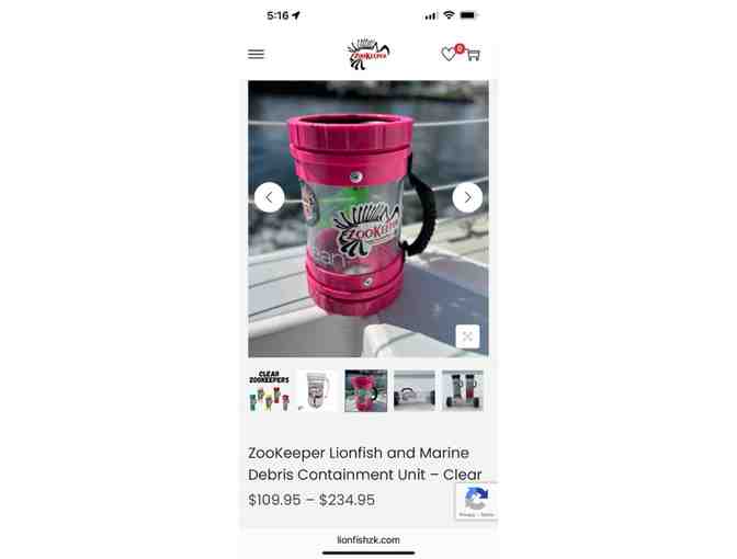 ZOOKEEPER - Lionfish / Marine Container (Travel, Pink 12')