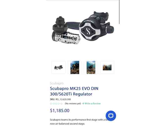 2 SCUBA: REGULATOR (New: MK-25 Scuba Pro S620)