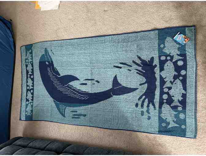 Beach Towel (Dolphin) - FUN, Oversized (72 x 36