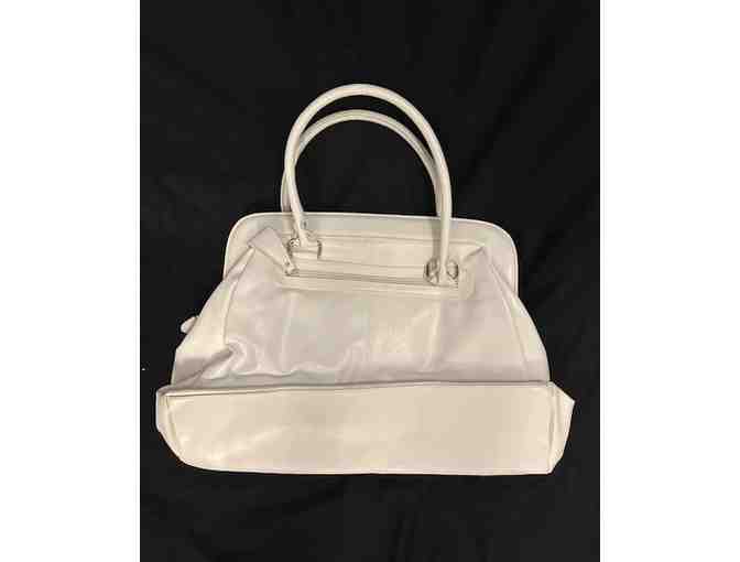 1 DIOR Style HANDBAG (White Leather, Pocketbook, New with Storage Bag)