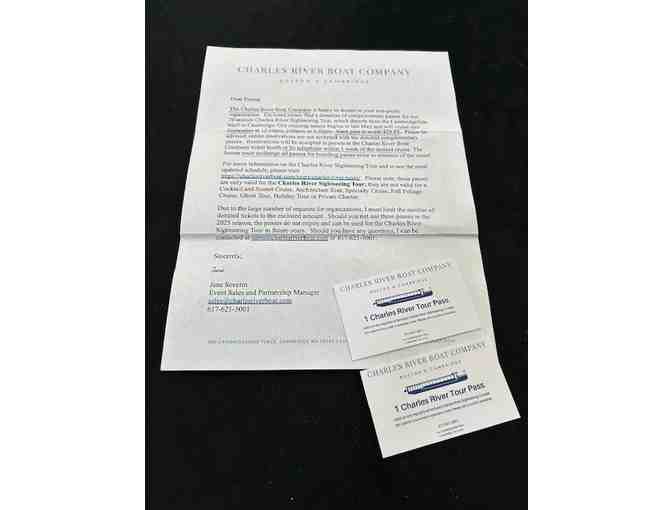 1 RIVER BOAT TOUR: Free, CHARLES RIVERBOAT (2 passes, Boston)