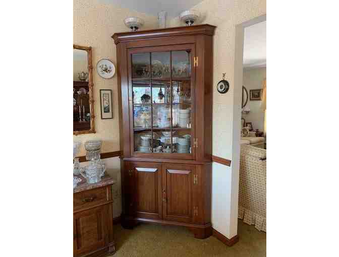 VINTAGE 1960's China Closet (Corner) - Mid-Century Modern, Original Receipts