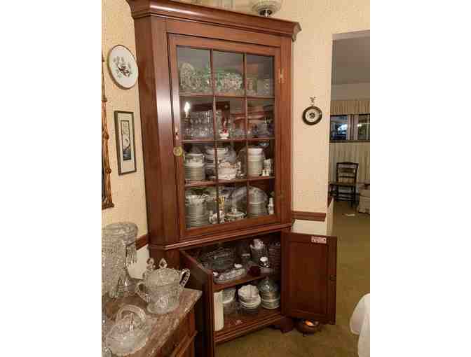 VINTAGE 1960's China Closet (Corner) - Mid-Century Modern, Original Receipts