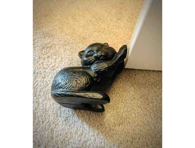 1 CAT (1920's Doorstop) Antique: Cast Iron (Garden, House, or Halloween)