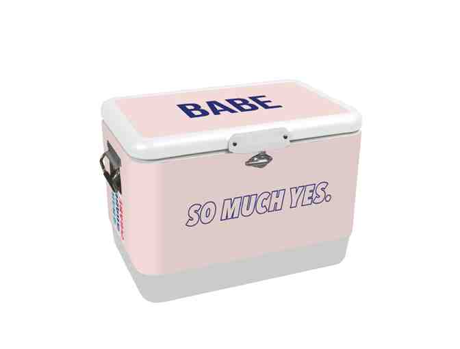 BABE Wine 54 Qt. Steel Cooler and Case of Babe Wine
