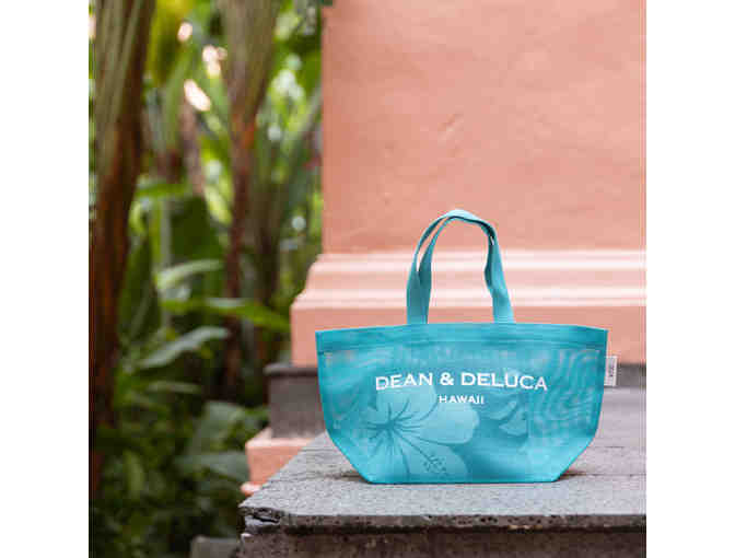 DEAN & DELUCA HAWAII Small Mint Green Mesh Tote Bag-6