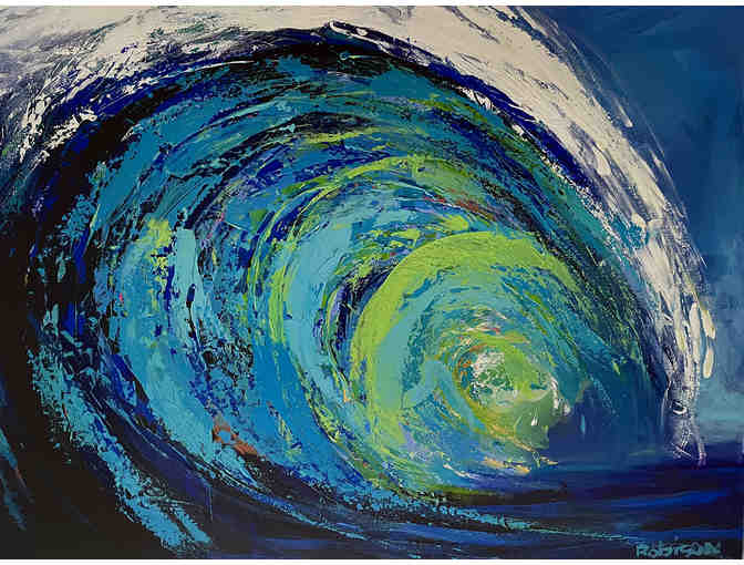 ART: Acrylic Swirling Wave Painting by Eric Robison 30'x40'