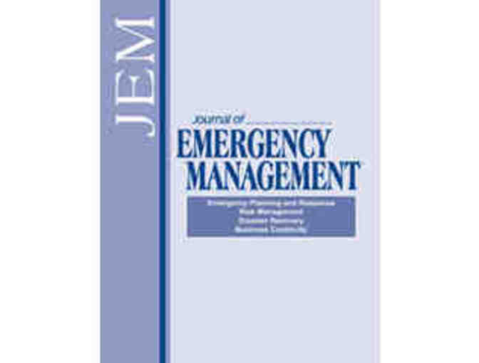 Journal of Emergency Management Prof. Subscription