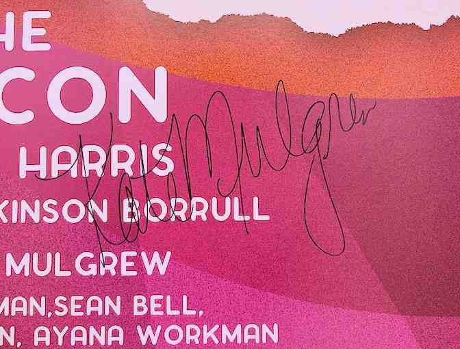 THE BEACON poster and charcoal sketch, signed by Kate Mulgrew