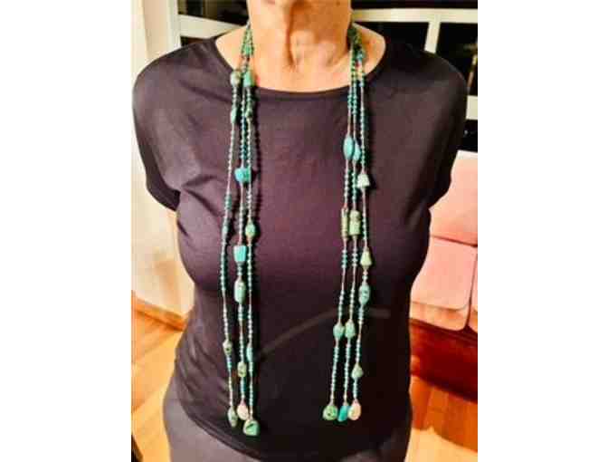 Silver and Turquoise Necklace from Afghanistan