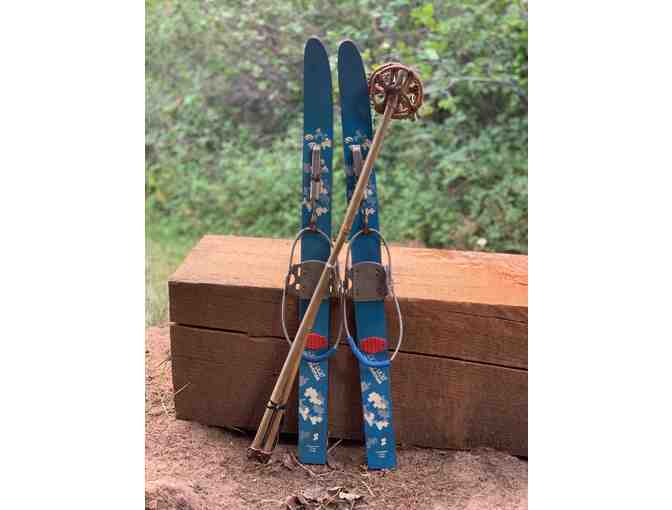 Mark Miller Collection -  Antique Children's Skis & Bamboo Poles