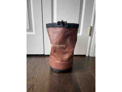 Ben Jones Foundation Leather Embroidered Cooler/Shag Bag - Kodiak Brown