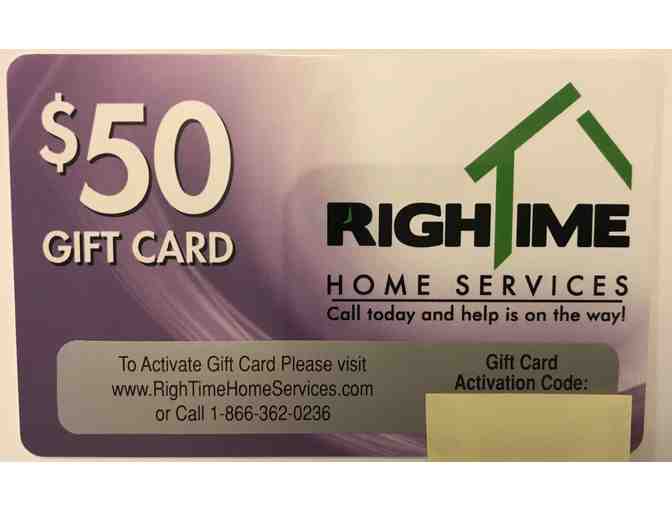 $50 gift card to RighTime Home Services