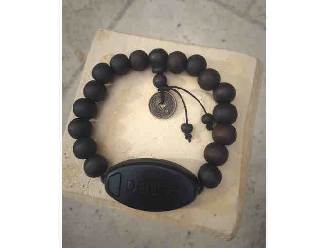 meaning to pause: Be Mindful Now 'Pause' Bracelet with Mahogany Peachwood Beads