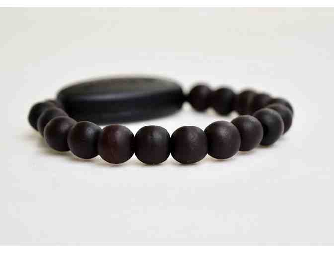 meaning to pause: Be Mindful Now 'Pause' Bracelet with Mahogany Peachwood Beads