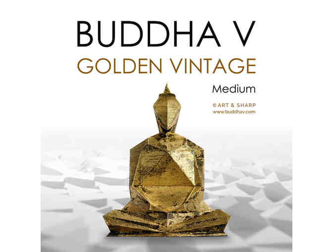 Daniele Presta/art and sharp: Golden Vintage 3D Printed 'Buddha V' Sculpture