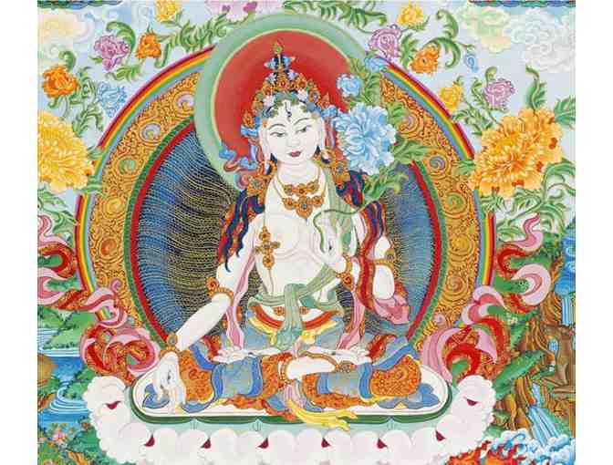KaylaKomitoSacredArt: 'White Tara Thangka' Fine Art Print