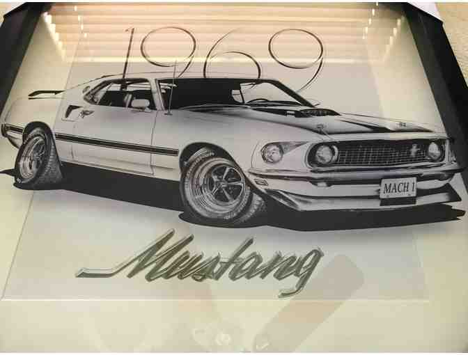 1969 Mustang Layered Picture - Framed