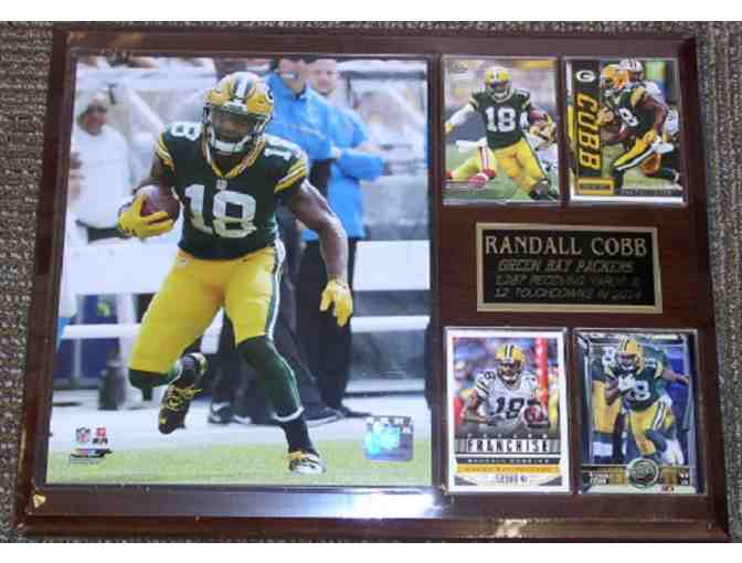 Randall Cobb 12X 15' plaque with 8x10 photo, cards and engraved plate