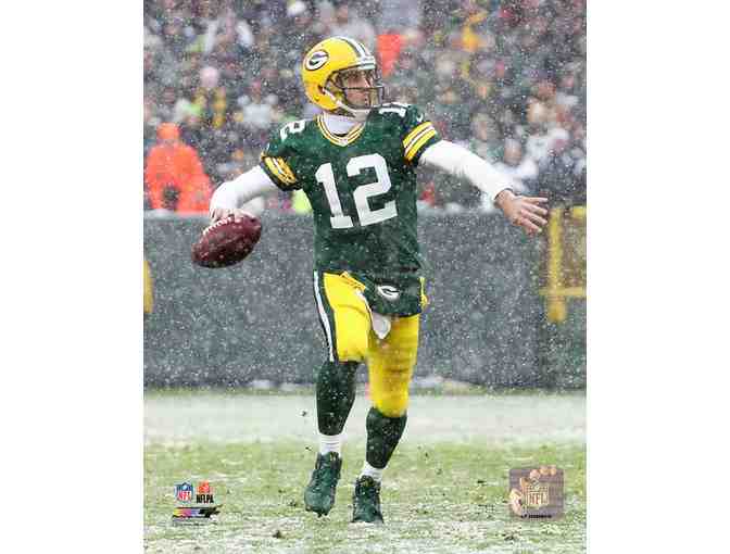 Aaron Rodgers - 20X24' Snow Game Hi-Def stretched canvas
