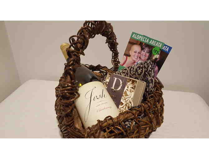 Devin Krista Necklaces, Maiwi Cotton Scarf, Josh Chardonnay Wine & Candle