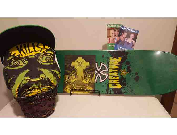 Creature Board, Hat, and Shirt