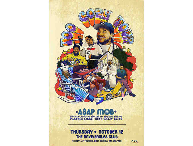 Two (2) tickets to see A$AP MOB, THURSDAY, OCTOBER 12, 2017