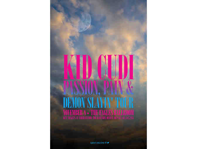 Two (2) tickets to see Kid Cudi, WEDNESDAY, NOVEMBER 8, 2017