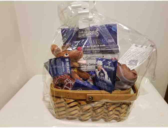 Admirals Hockey Gift Basket - 4 tickets for Sun-Thur Game +$40 The Pub Club Certificate
