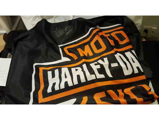 Harley-Davidson 3'X5' Flag signed by Willie G. Davidson 2015