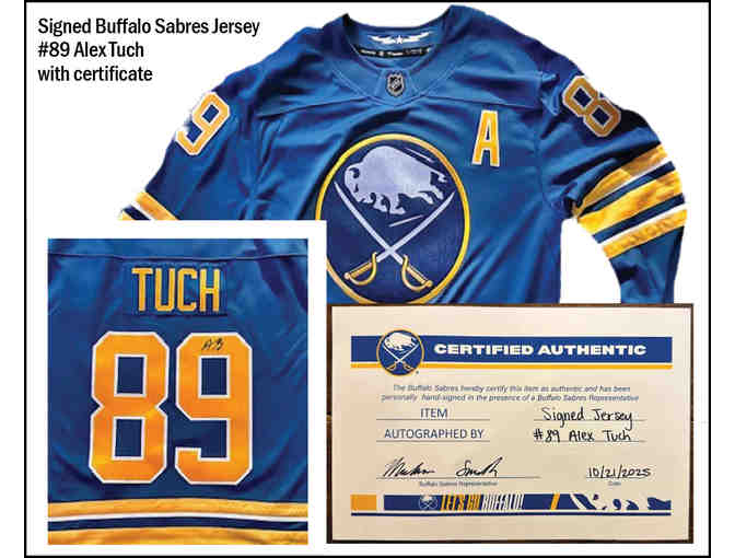 Signed Alex Tuch Buffalo Sabres Jersey - Score Big for a Great Cause! - Photo 1