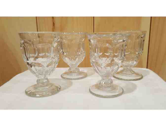 American Flint Glass Footed "Egg Cup" Glasses - Set of Four - Photo 1