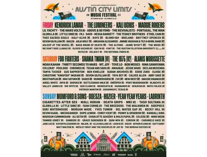 ACL Wristband 3-Day General Admission - One GA Wristband for Weekend One - Photo 2
