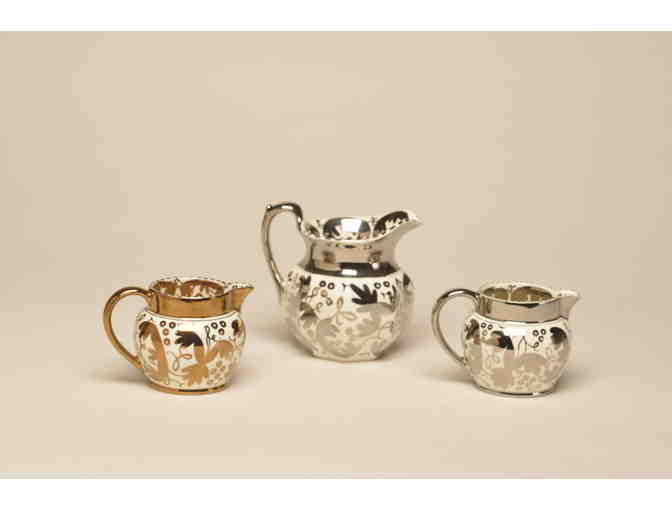 Set of 3 Wedgewood Luster Pitchers