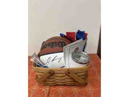 Detroit Pistons Basket with Tickets, Signed Memorabilia, and More