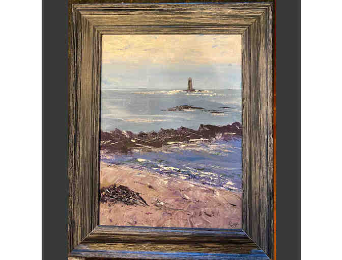 'Whaleback Lighthouse' painting, by Lyn Rosoff